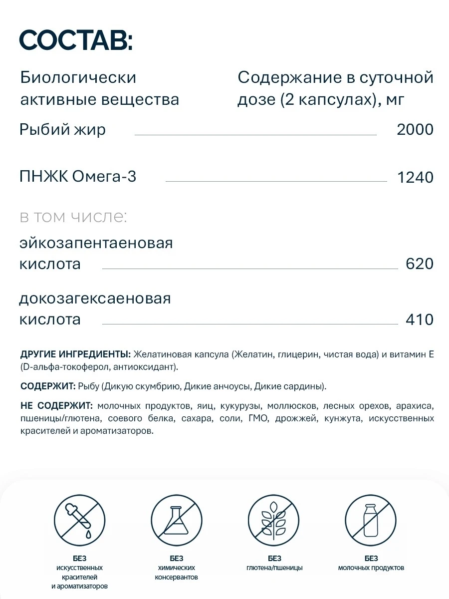 NFO® Омега-3 Форте 30 (блистер)